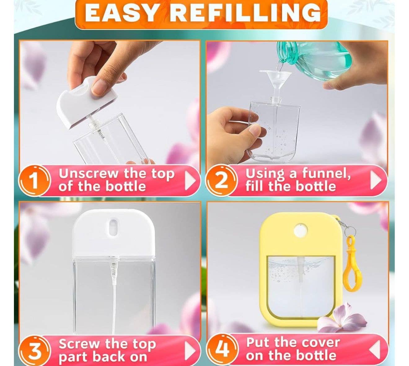 Queens Designs - Wholesale Travel Container - Refill Spray Mini Travel Bottles1