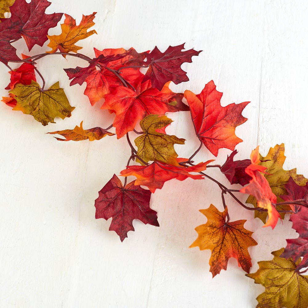 Factory Direct Craft - Wholesale Artificial Flowers - 6' Autumn Maple Leaf Garland 2