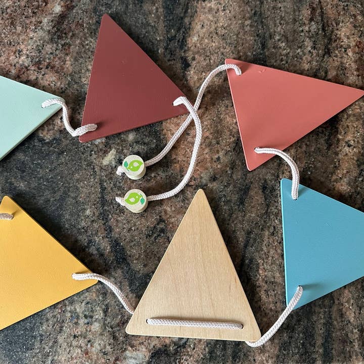 Tender Leaf Wooden Bunting for wholesale by ThreadBear Design UK/EU