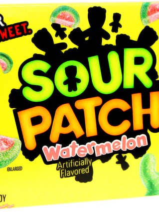 Boîte de théâtre Sour Patch Watermelon 99 g (3,50 oz) X 12 unités pour la vente par iSweet.ca