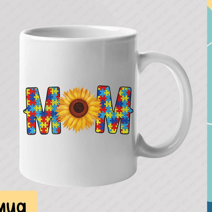 Autism Mom Mug for wholesale by 787 Printing Co.