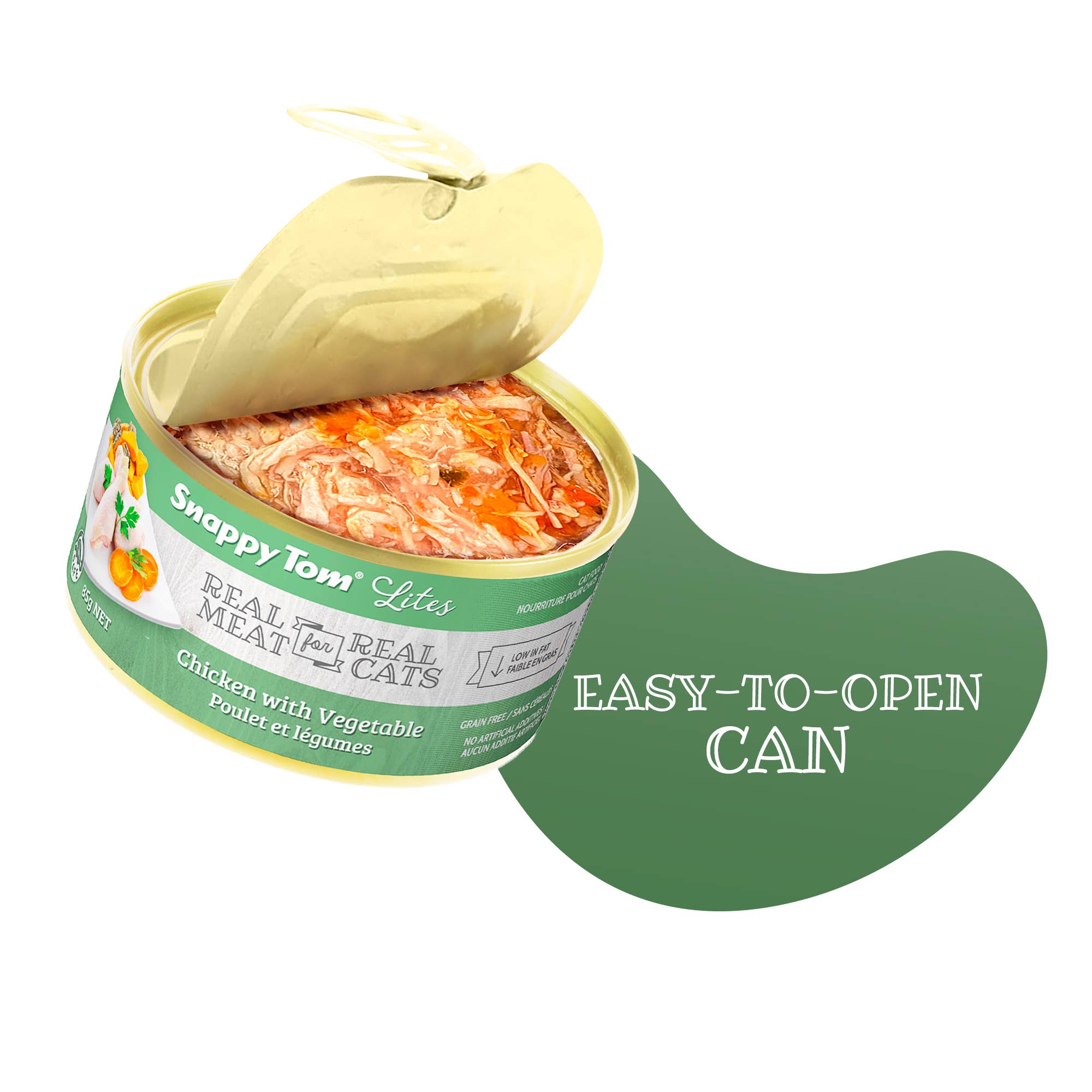 Snappy Tom Pet Supply - Wholesale Pet Food - Cat - Snappy Tom Lites® 3oz - Chicken with Vegetables1