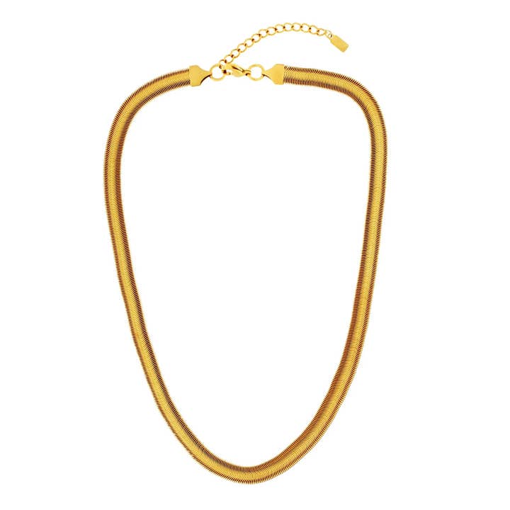 Collana Statement a Spina di Pesce Corta Impermeabile Passion Placcata in Oro 18K per la vendita all'ingrosso da parte di Dansk Copenhagen