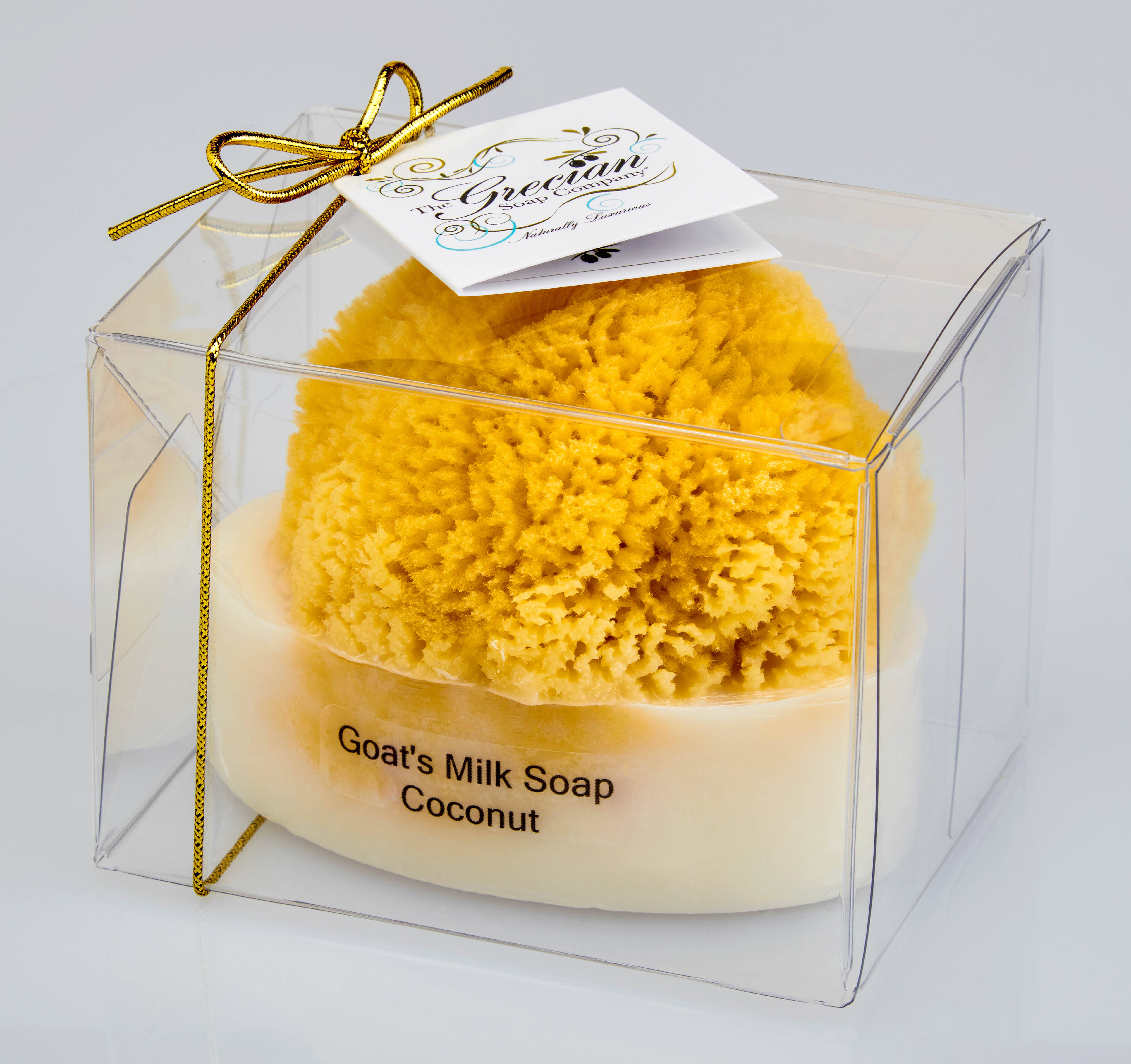 The Grecian Soap Company - Wholesale Bar Soap - Goat Milk Natural Exfoliating Soap Bar with Sea Sponge4
