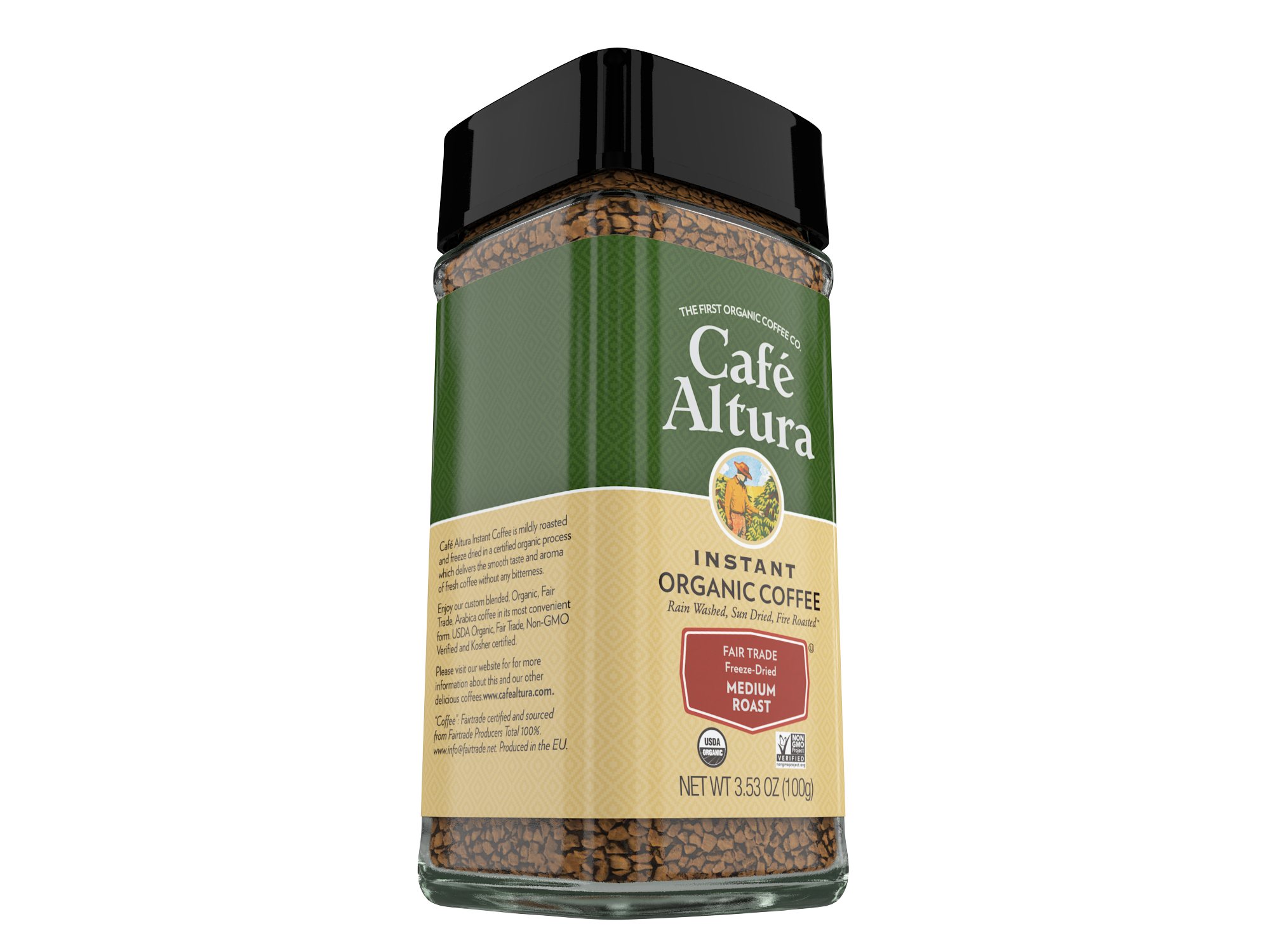 Cafe Altura - Vendita all'ingrosso Caffè/espresso istantaneo - Barattolo da 100 g di caffè istantaneo biologico Café Altura6