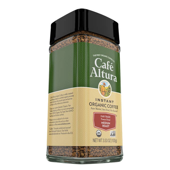 Cafe Altura - Wholesale Instant coffee/espresso - 3.53 oz. Jar Café Altura Organic - Instant Coffee6