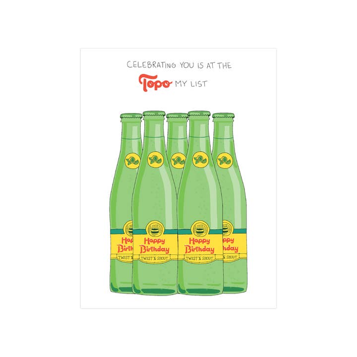 Lemon Lines - Wholesale Birthday Card - Topo My List – Birthday