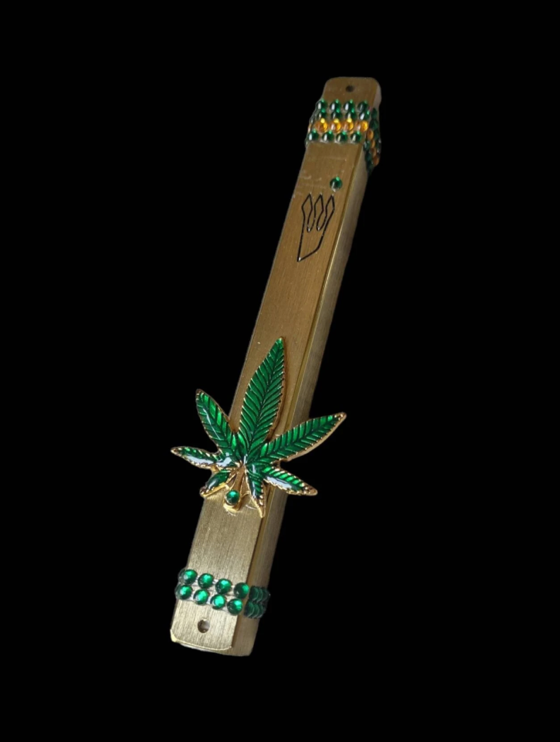 Eclectic Judaica - Wholesale Wall Accent - Cannabis Mezuzah Case6