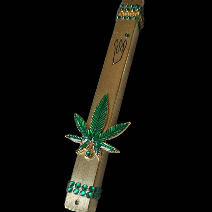 Eclectic Judaica - Wholesale Wall Accent - Cannabis Mezuzah Case6