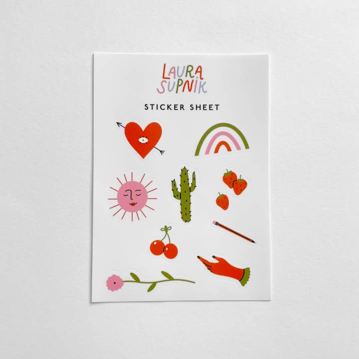 Sticker Sheet for wholesale by Laura Supnik