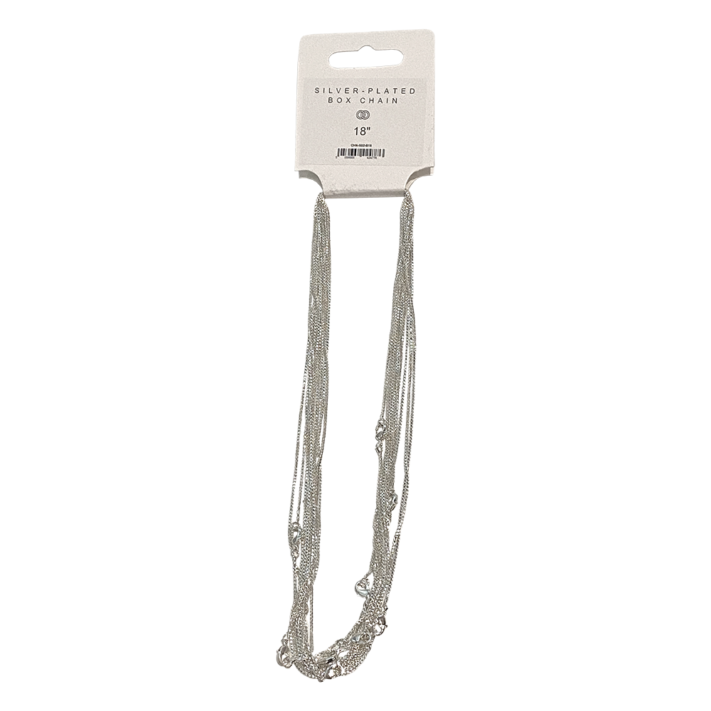 VIE - Wholesale Link & Chain Necklace - Silver-Plated Chains, Pack of 100