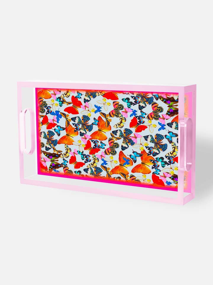 Farverig Sommerfugl Akryl Bakke – Flugtens Have for engroshandel hos David Stesner ArtHouse