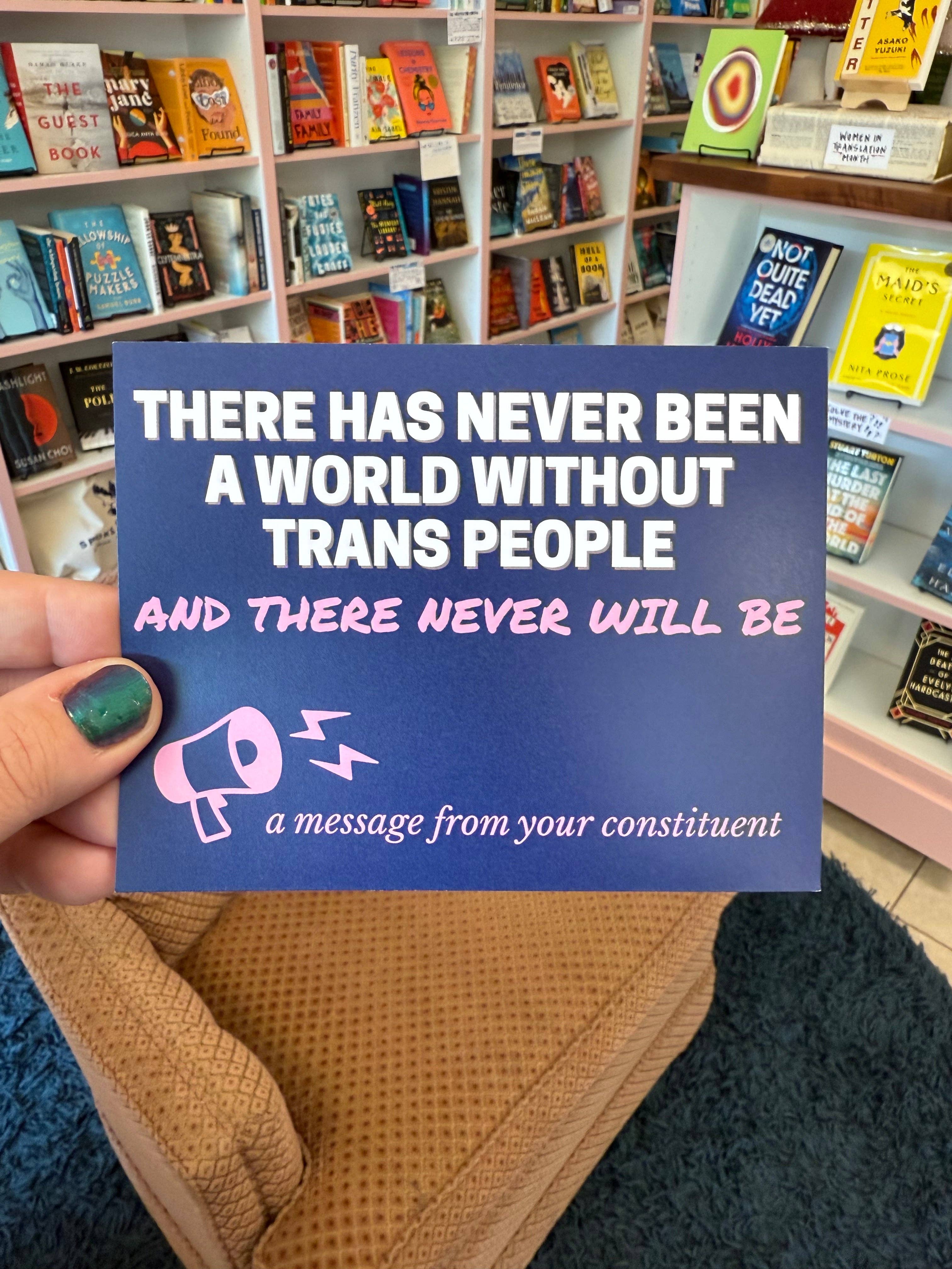 Strong Feelings Press - Wholesale Postcard - There Has Never Been A World Without Trans People