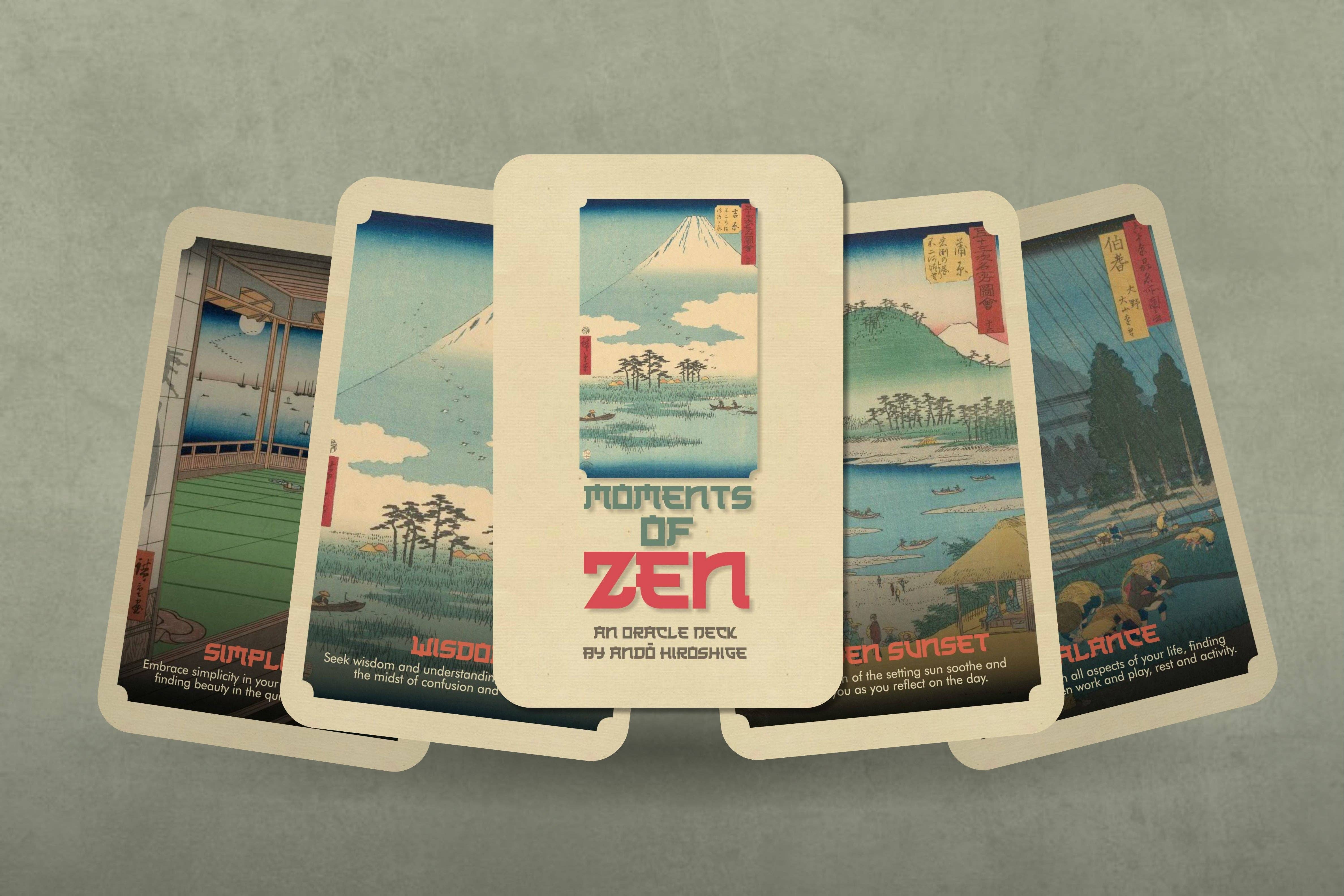 Ibiza Tarot USA - Vente Cartes de tarot - Moments of Zen : Un deck Oracle d'Andō Hiroshige7