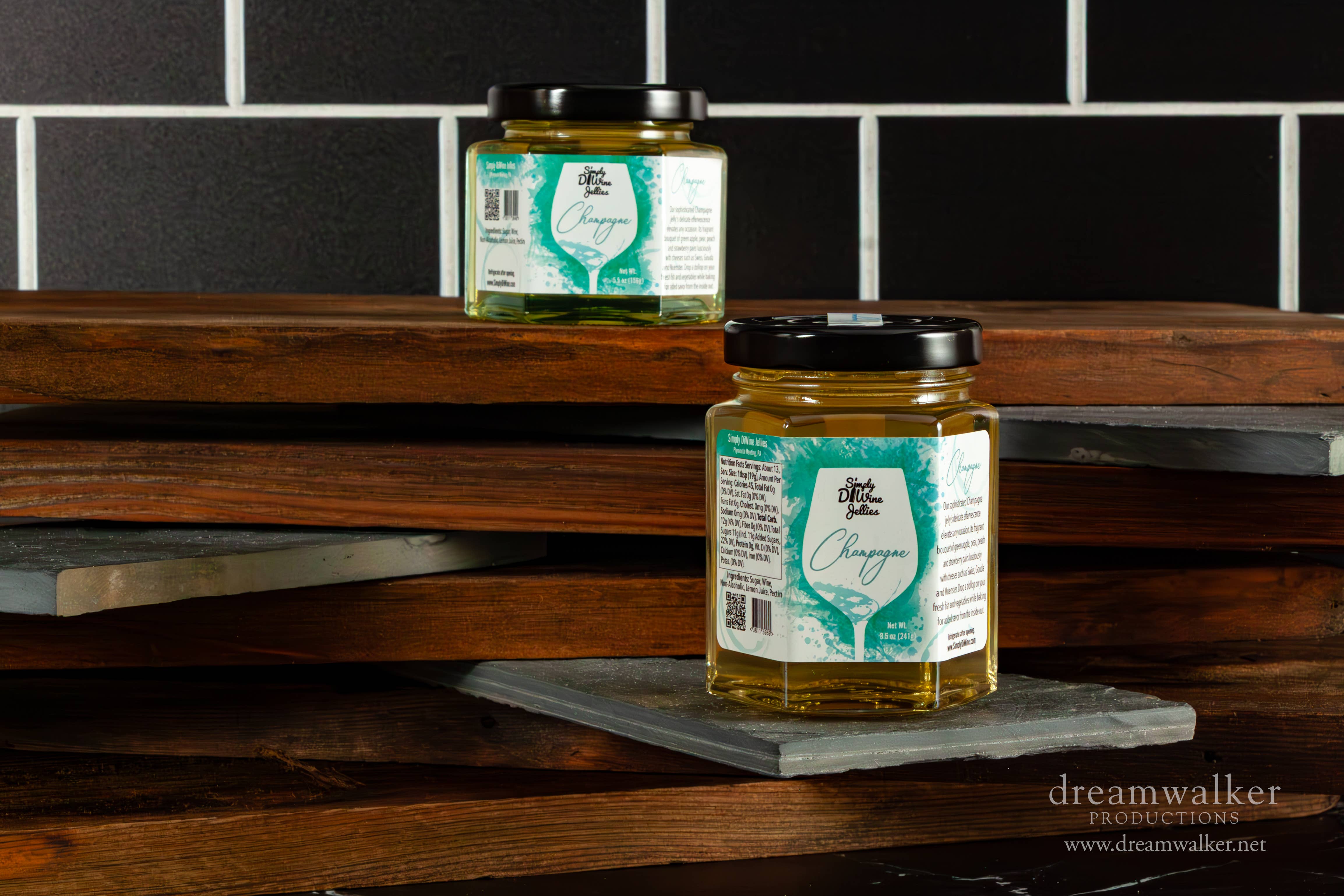 Simply DiWine Jellies, LLC - Wholesale Jam/Jelly - Champagne Wine Jelly 8.5oz3