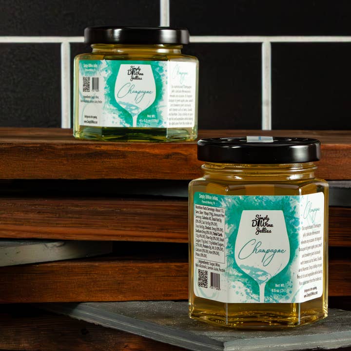 Simply DiWine Jellies, LLC - Wholesale Jam/Jelly - Champagne Wine Jelly 8.5oz3