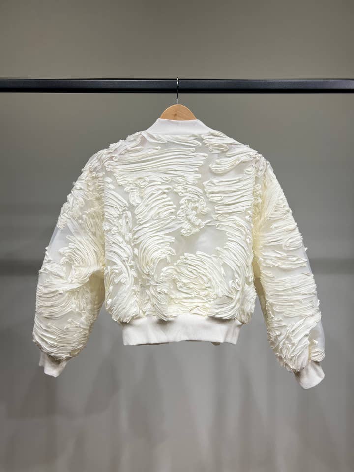 L'Emotion - Wholesale Jacket - Women's - Crinkled Textured Organza Jacket Sewn 100% Polyester3