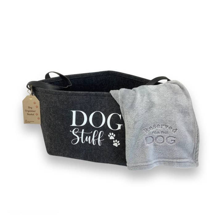 Felt Dog Storage Basket For Blankets And Toys Dog Stuff for wholesale by EcoDogDesigns