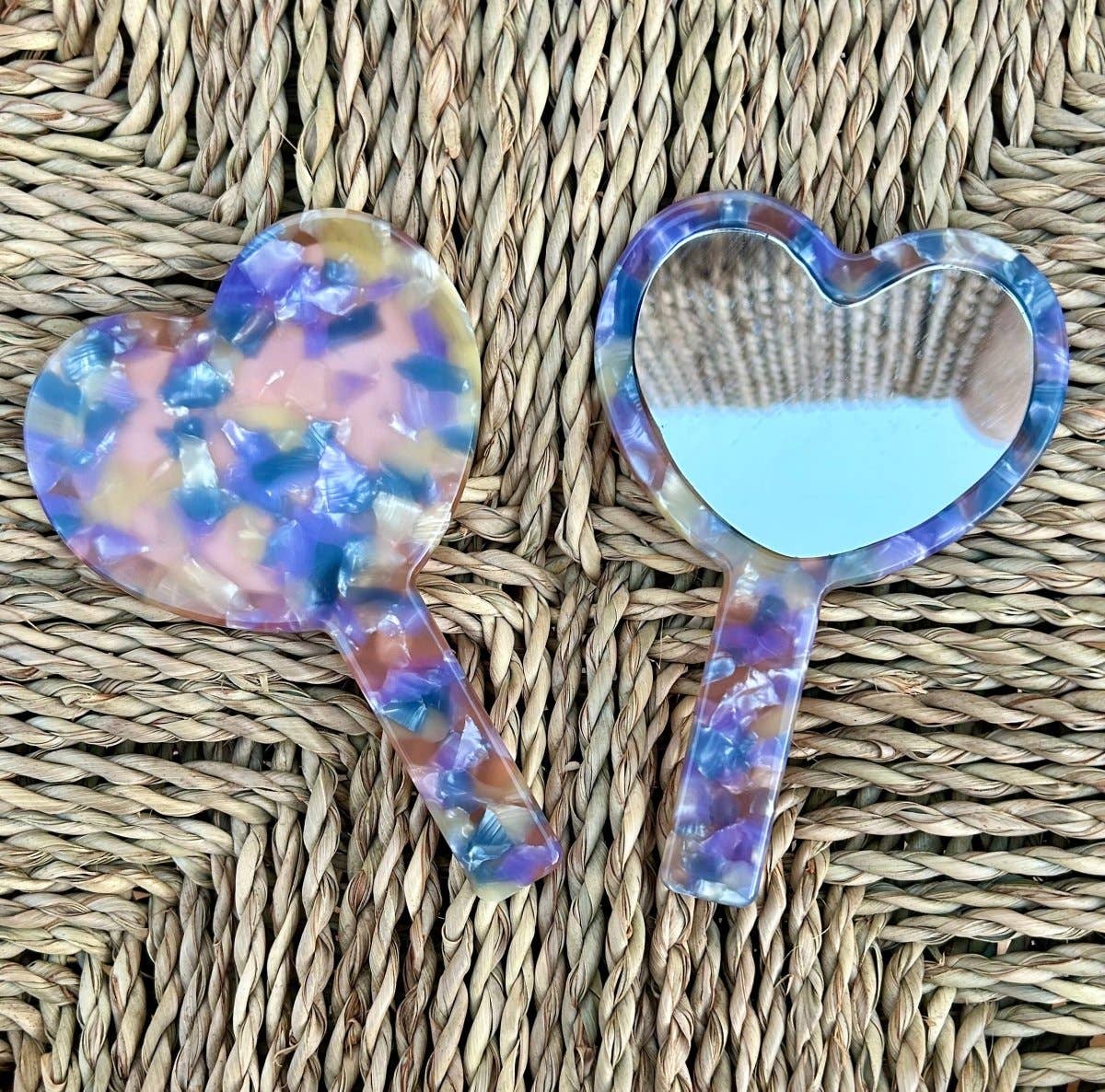 Mamie Bohéme - Wholesale Compact Mirror - Heart mirror - resin2