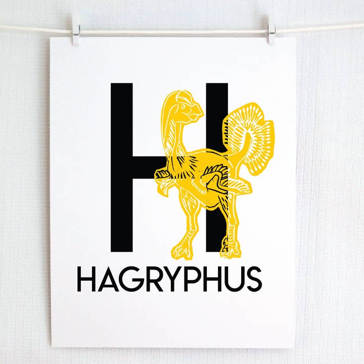 H sta per Stampa Illustrata di Hagryphus per la vendita all'ingrosso da parte di Jamie Palmer Keating