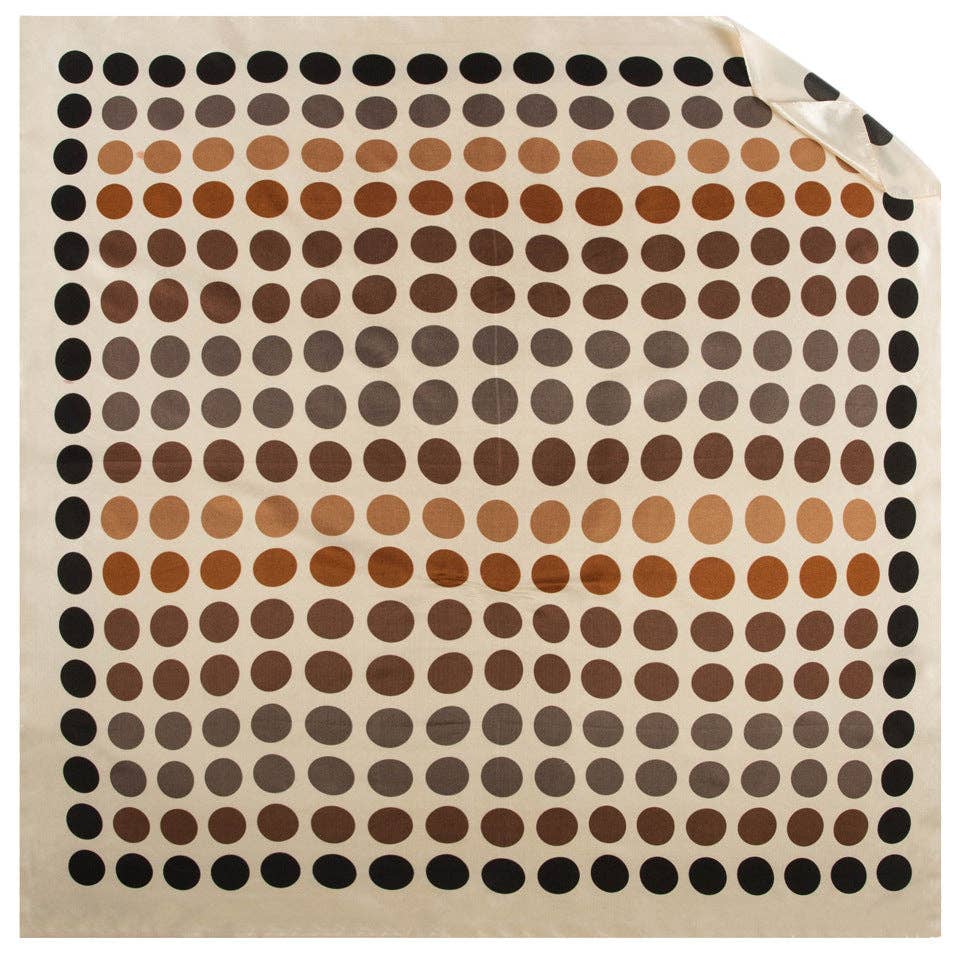 Dipped Shop – wholesale Halsduk - Dam – Leopard Vintage Färgblock Fyrkantig Satinscarf DP25E6035