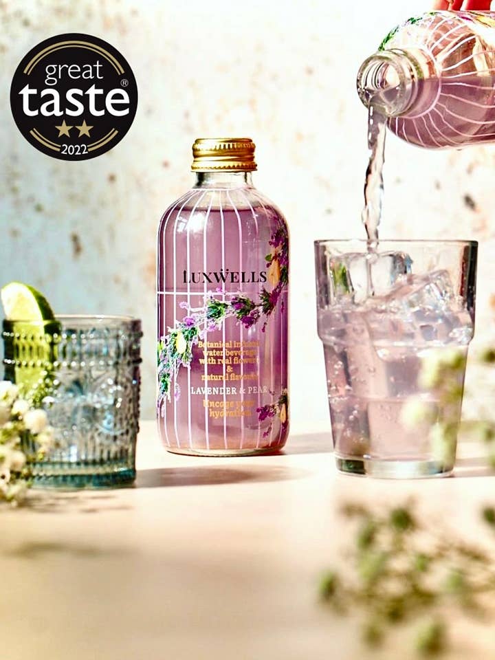 Lavender & Pear infused water beverage for wholesale by Luxwells