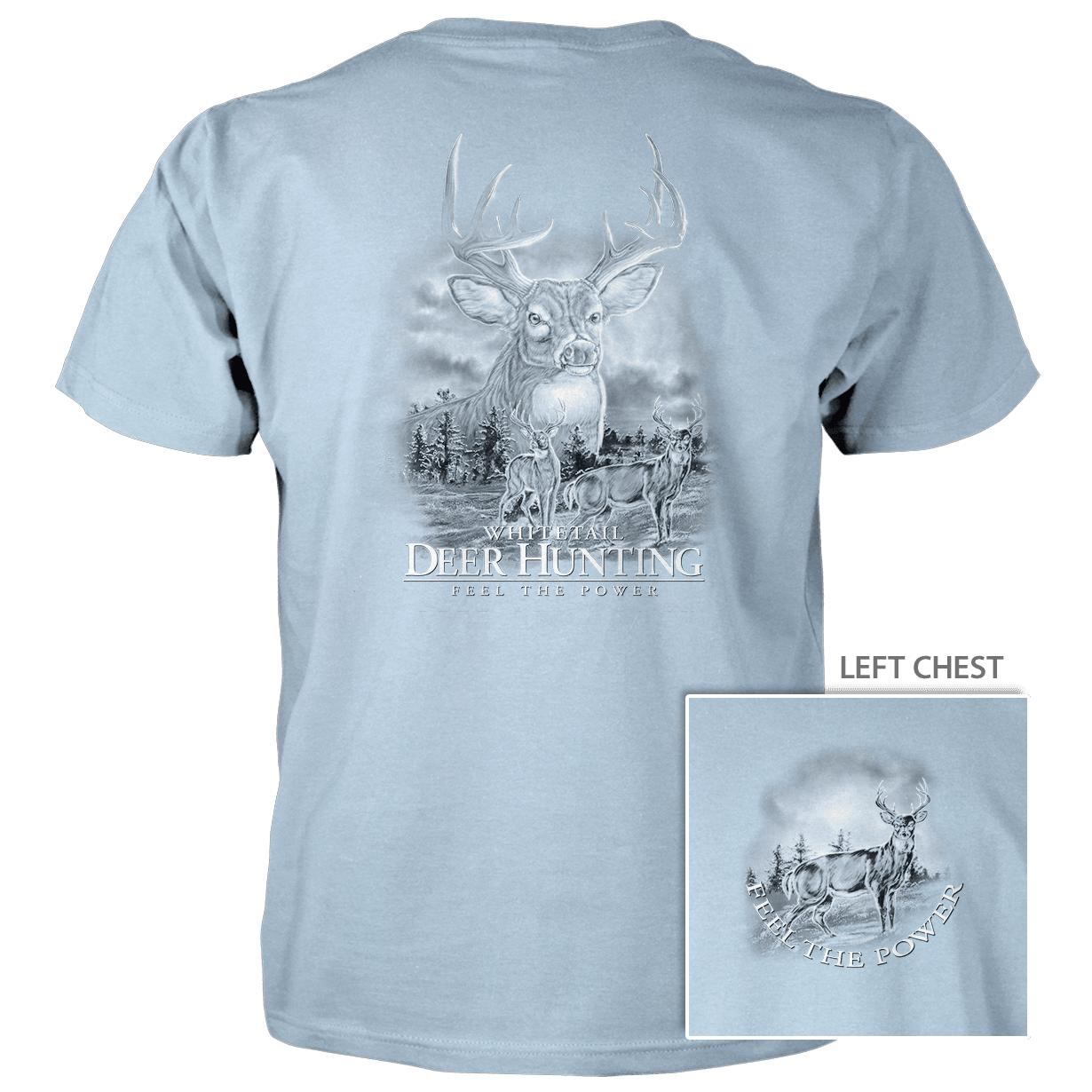 Old Country Outfitters - Vente T-shirt sérigraphié – unisexe - T-shirt en coton peigné « Feel the Power Deer Hunting »8