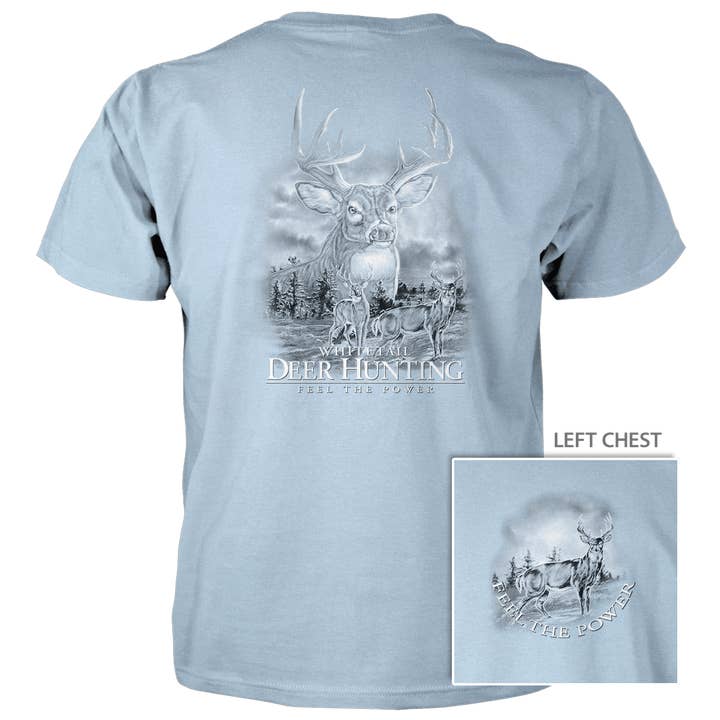 Old Country Outfitters - Vente T-shirt sérigraphié – unisexe - Ressentez la puissance de la chasse au cerf - T-shirt en coton 4,5 oz8