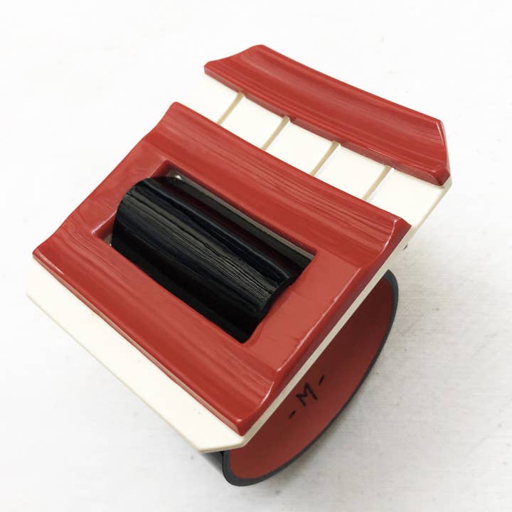 Black and Red Speedball Design Bracelet for wholesale by Buttons Paradise