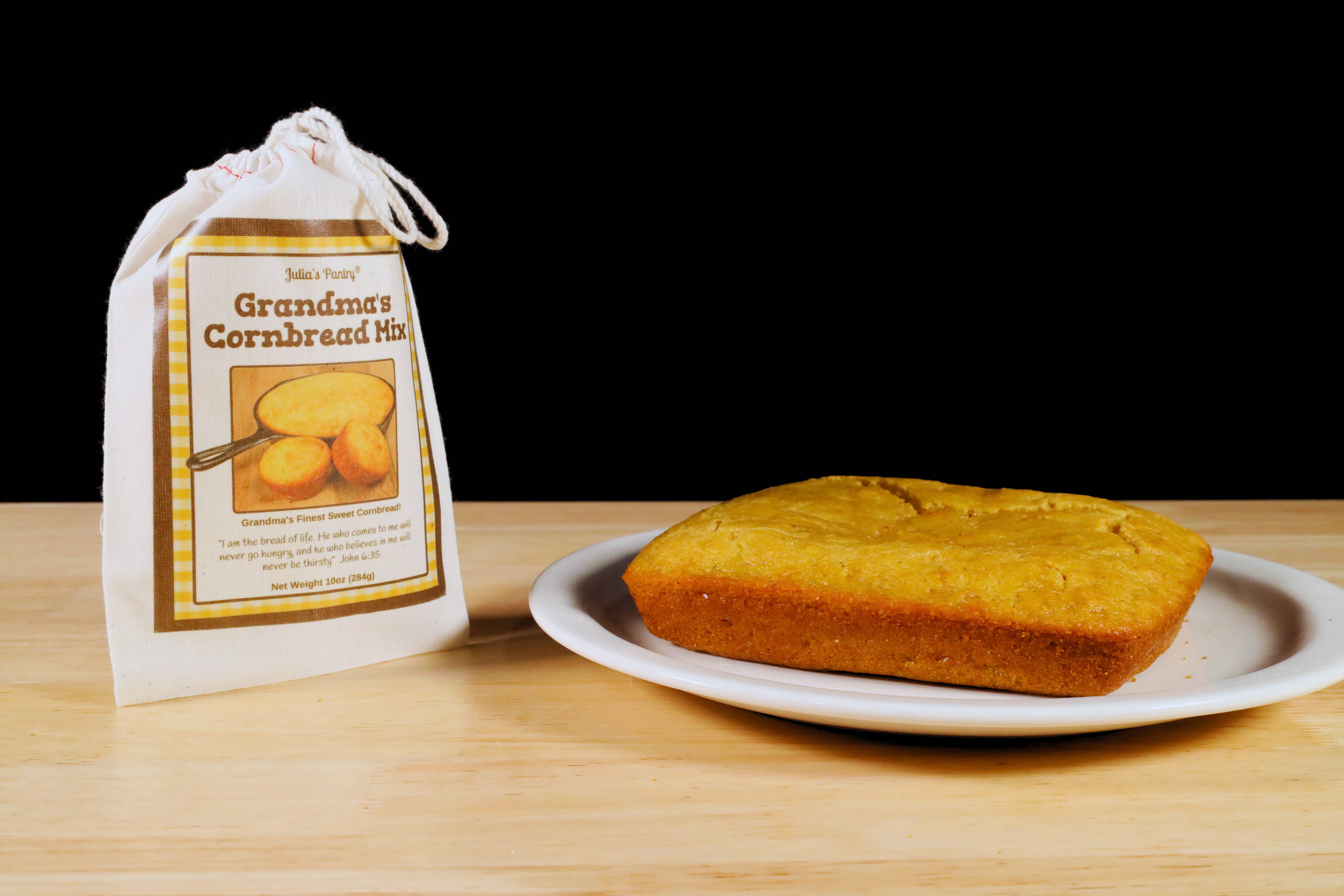 Julia's Southern Foods, LLC - Vente Préparation pour pain de maïs - Mélange de pain de maïs sucré Grandma's, 10 oz1