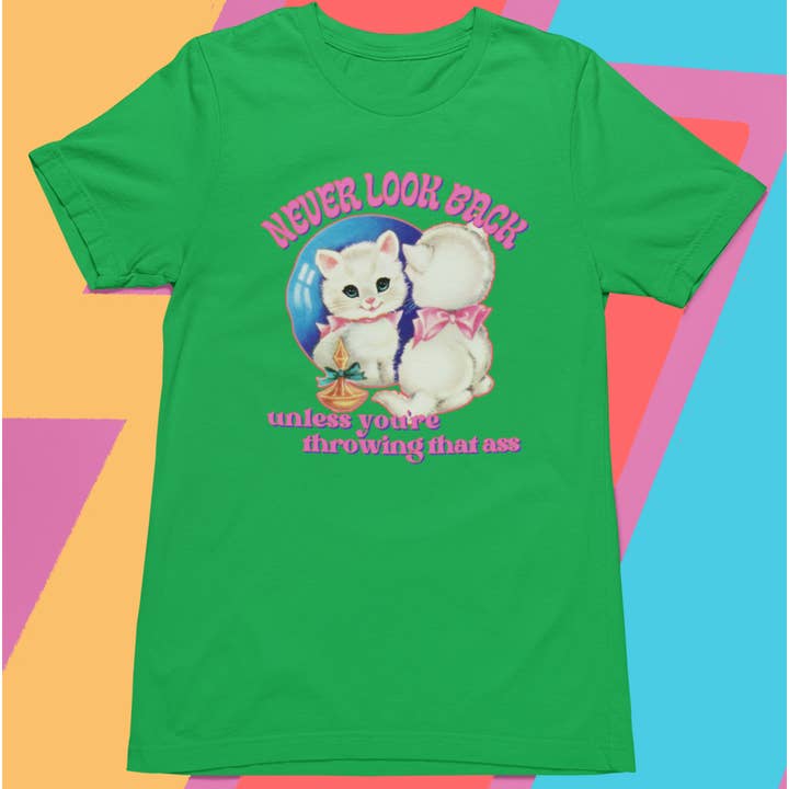 TEAM JEMINI DESIGNS - Wholesale Screen Printed T-Shirt - Women's - NEVER LOOK BACK GRAPHIC T-SHIRT