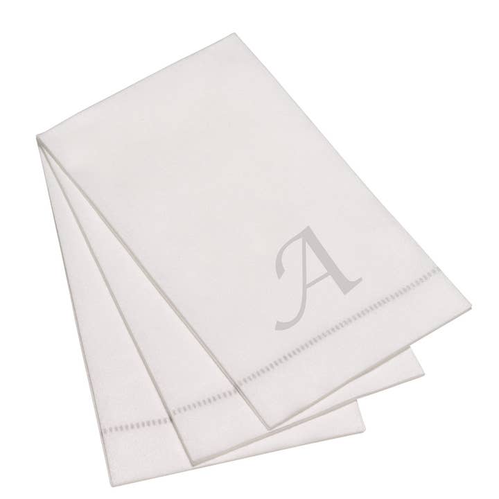 Serviettes d'invité monogramme 25 carats (33 x 40 cm) pour la vente par The Napkins