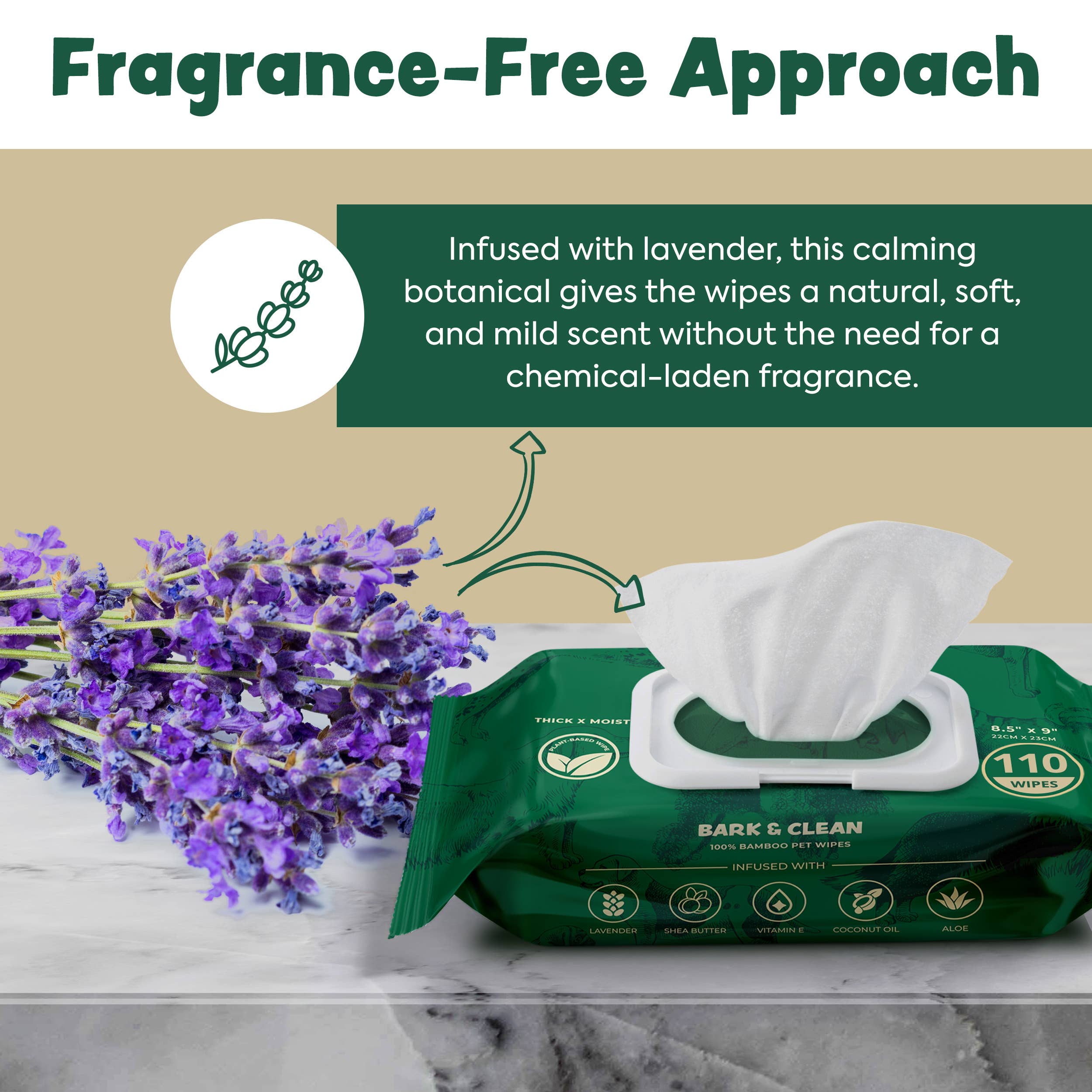 Chew + Heal - Wholesale Pet Grooming Aid - Dog - Extra Thick Herbal-Infused Dog Grooming Wipes - 100 Wipes3