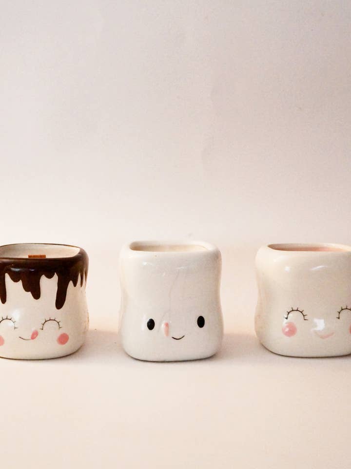 Kids' Beeswax Candle Set – Marshmallow Trio for wholesale by Kairós Homestead