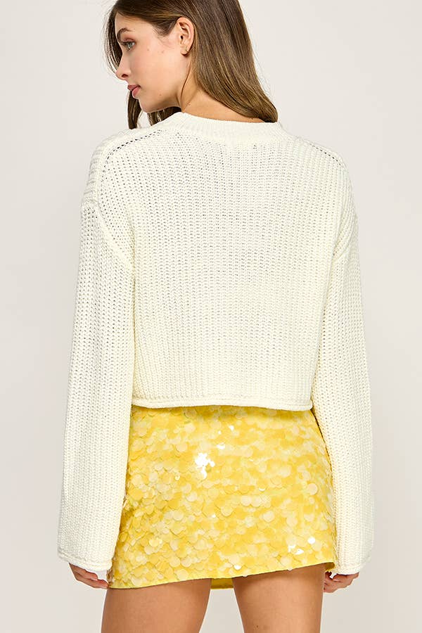 Miss Love - Wholesale Knit Sweater - Women's - WAFFLE KNIT SWEATER3