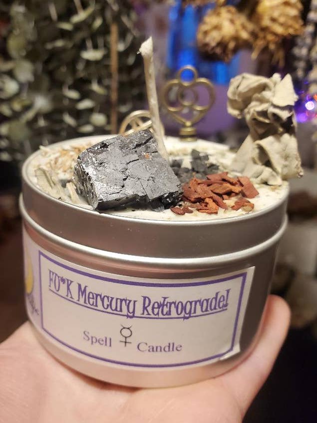 FU*K MERCURY RETROGRADE / Manifest / Spell Candle for wholesale by Spellerific - For All Your Witchy Needs!