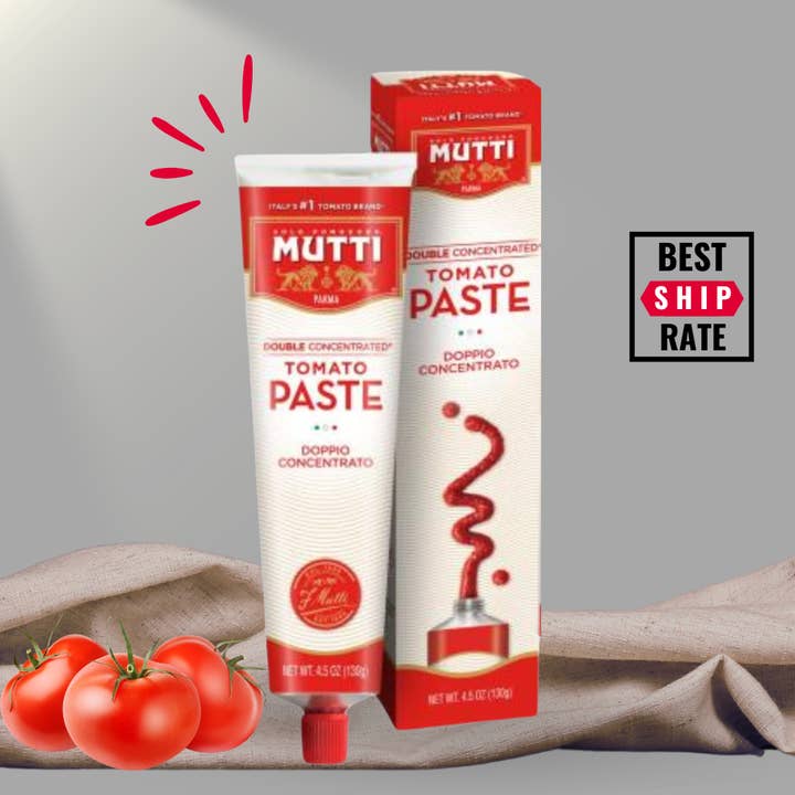 Casacella Foods - Vente Sauces pour pâtes - Tube de concentré de tomate Mutti Triplo 185g (6,5oz)1