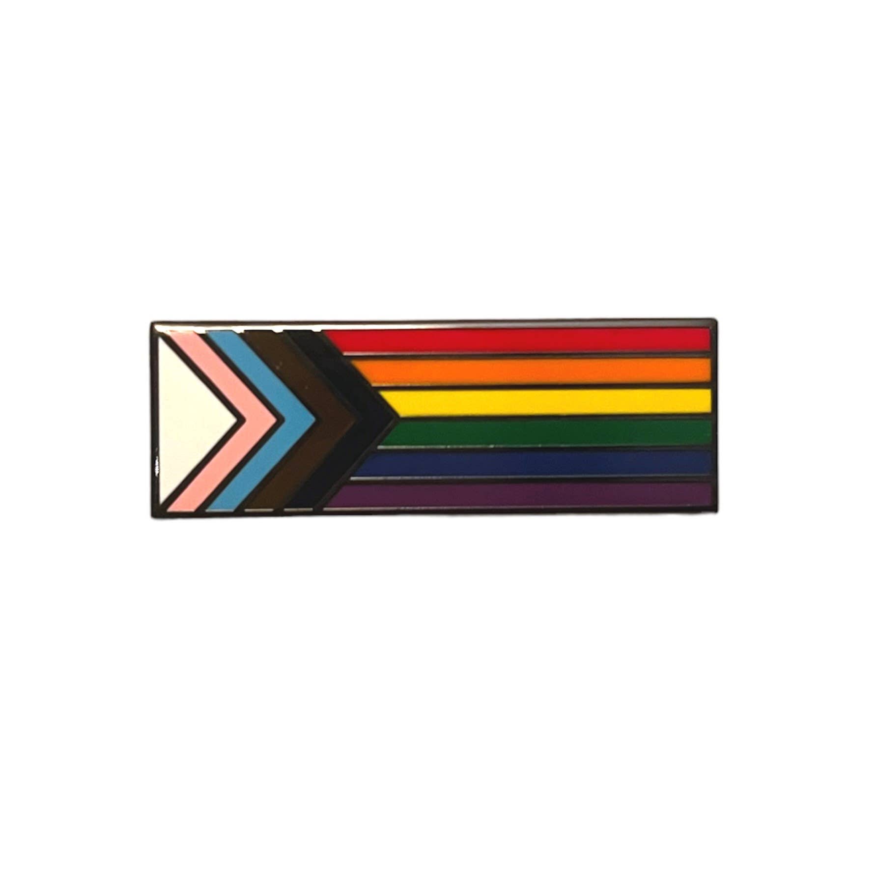 Retrophiliac - Venta al por mayor Botón/prendedor - Pin esmaltado de Progress Pride Rainbow LGBTQIA2+