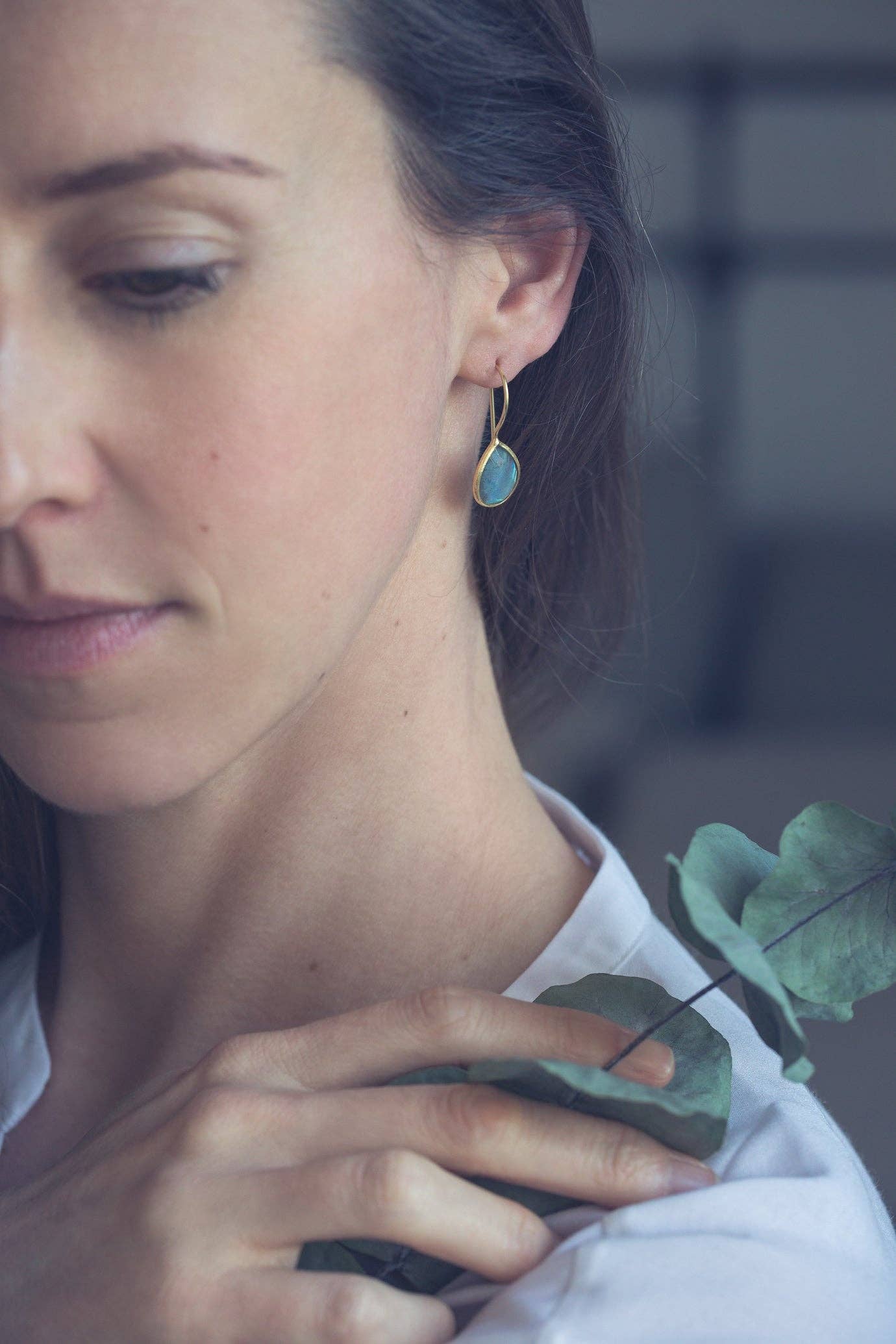 MadamLili - Wholesale Dangle Earrings - Labradorite gemstone earrings - 925 sterling silver gold plated11