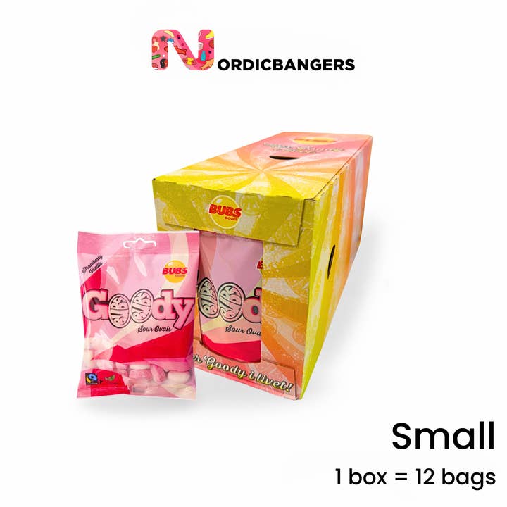 Nordicbangers - Swedish Candy Supply - Wholesale Gummy - Bubs Strawberry & Vanilla Goodie – 90g Swedish Vegan Candy