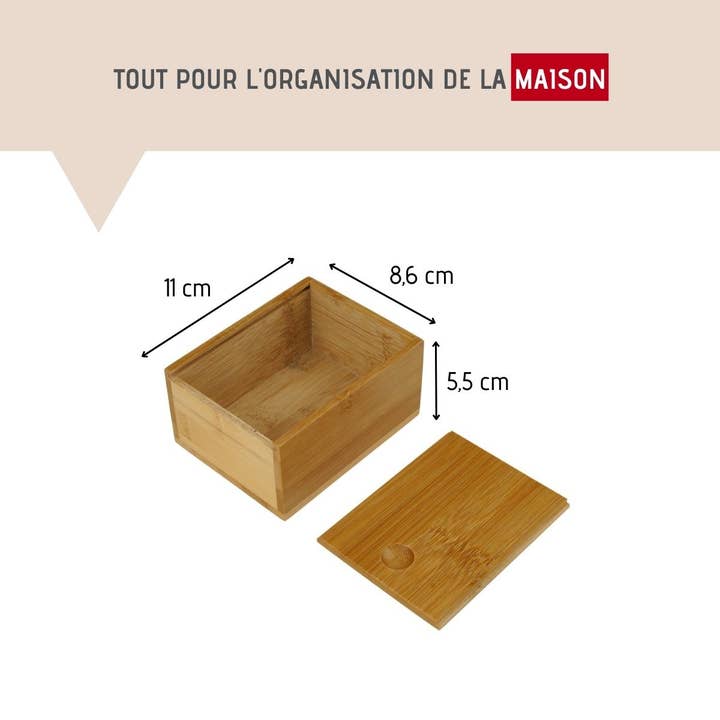 Fackelmann - Wholesale Soap Caddy - Tecno bamboo soap box with lid2