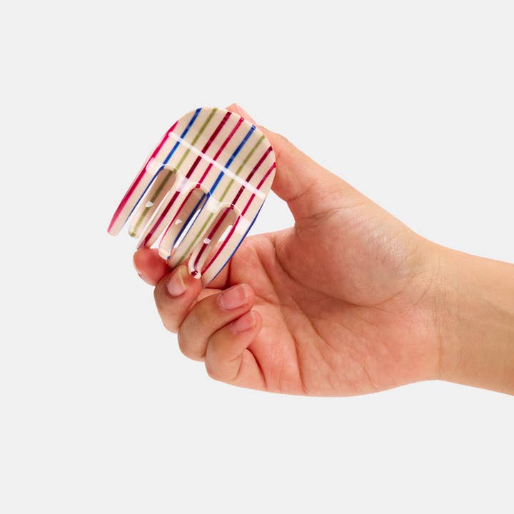 CHUNKS - Wholesale Hair Clip - Women's - Ursa Claw in Vanilla Stripe