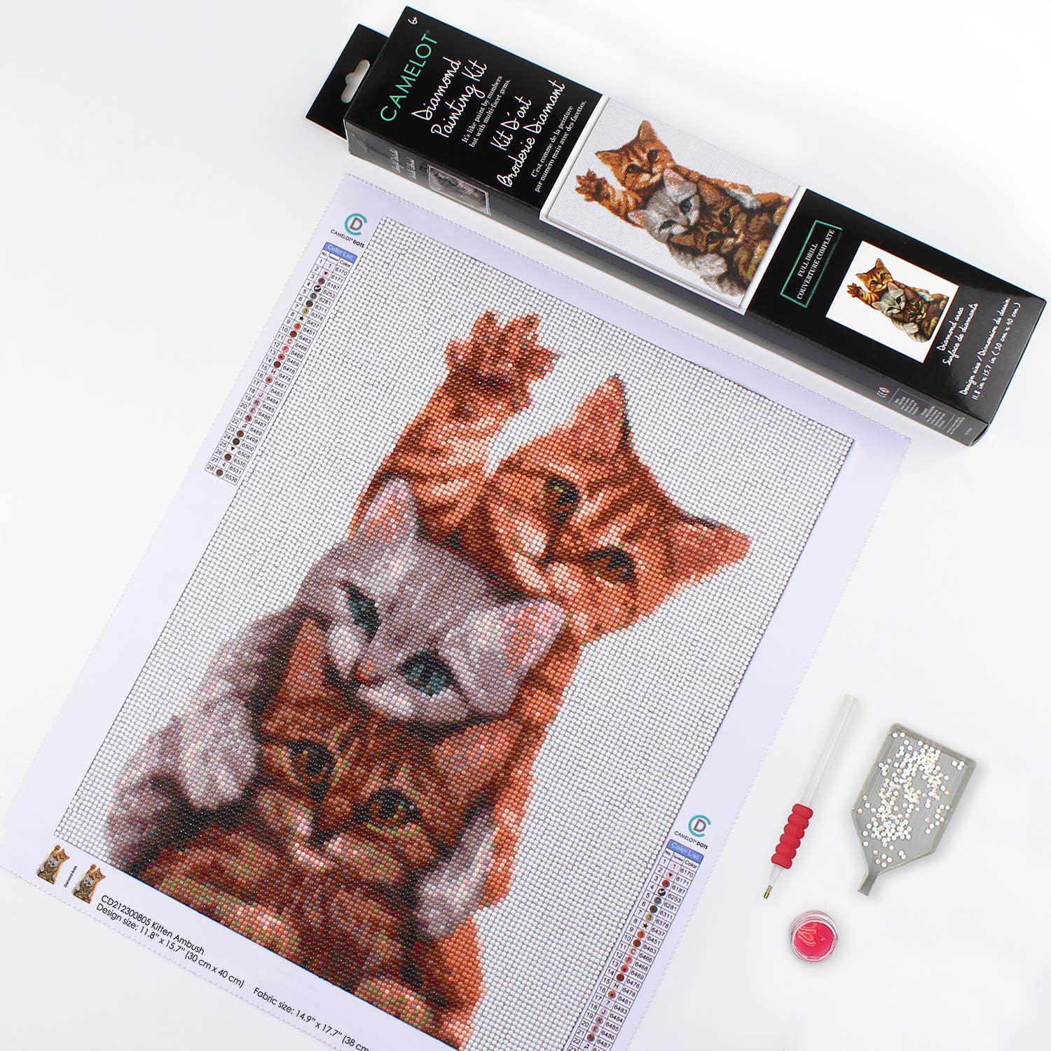  Multi Kitten Ambush Diamond Painting Kit for wholesale on Faire5
