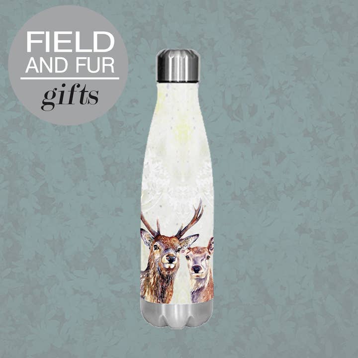 Stag & Doe, insulated water bottle, keeps your drink Hot for wholesale by Field and Fur Gifts