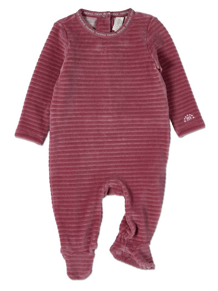 Drop Needle Footie With Minimoi Trim for wholesale by MiniMoi by MeMoi