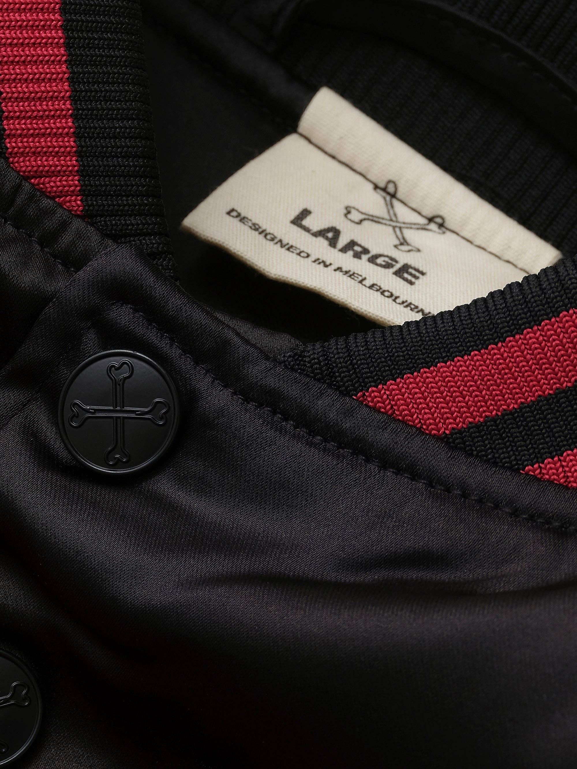 Billy Bones Club - Wholesale College/Baseball Jacket - Men’s - Satin Starter Jacket - Red3