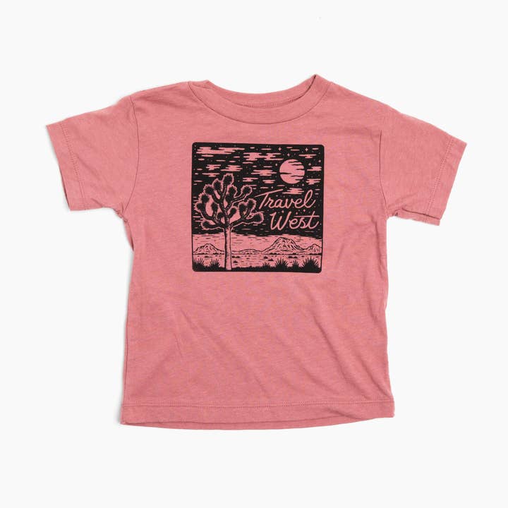 Kids Travel West Tee-Muave Triblend pour la vente par Moore Collection