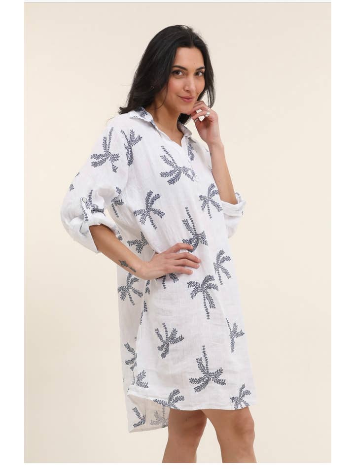 LÉA & LUC – Großhandel Kleid – Damen – Bedruckte Kleider aus 100% Leinen REF.680210