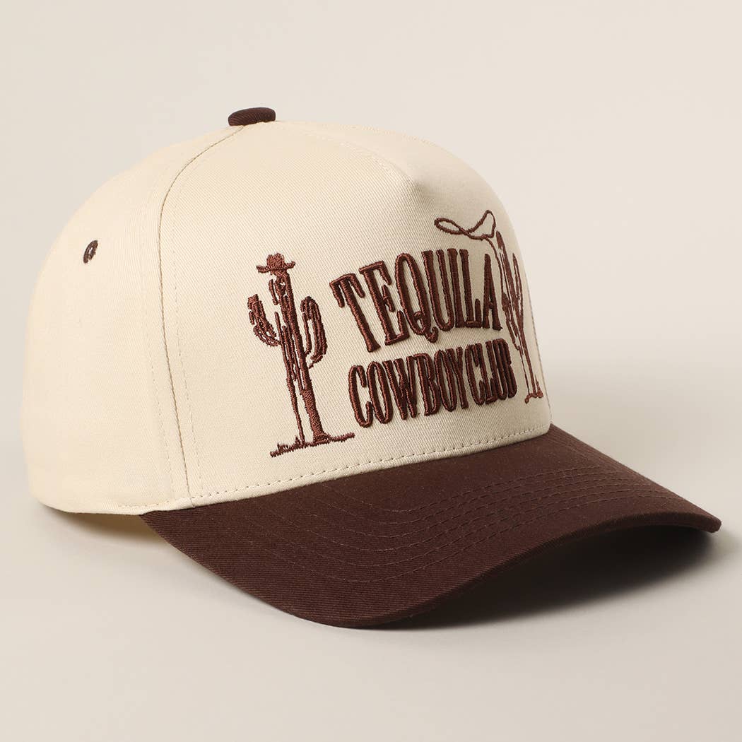 Fashion City - Vente Casquette de camionneur – unisexe - Casquette Trucker Bicolore Brodée 3D TEQUILA COWBOY CLUB7