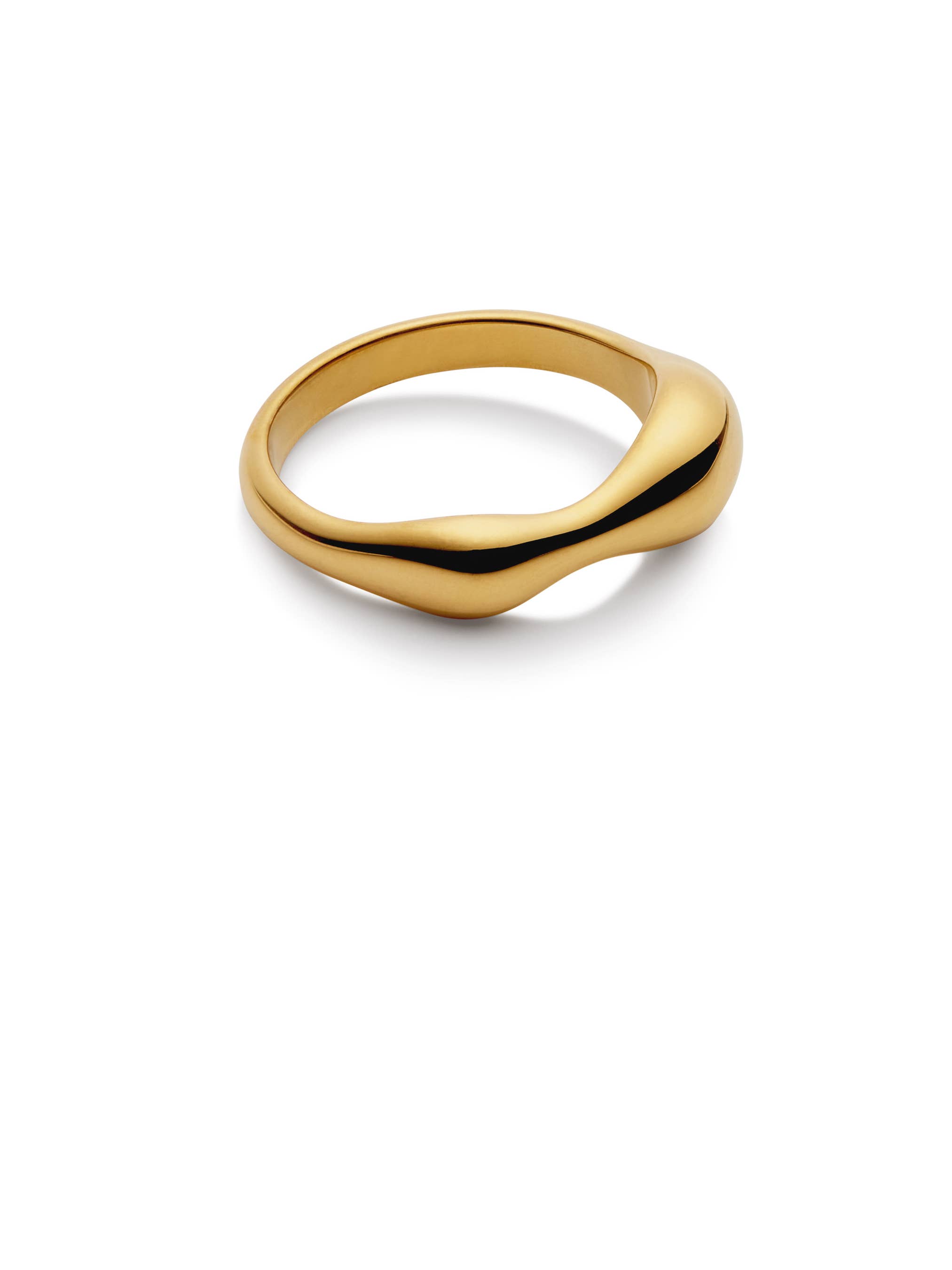Nordic Muse – wholesale Band/stacked ring – Gold Fluid Band Ring, Waterproof0